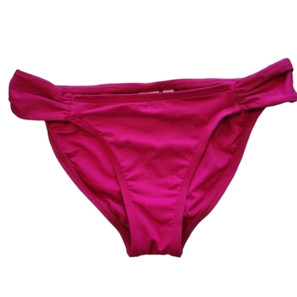 L*Space Hot Pink Full Cut Bikini Bottoms Size Small - Picture 1 of 4